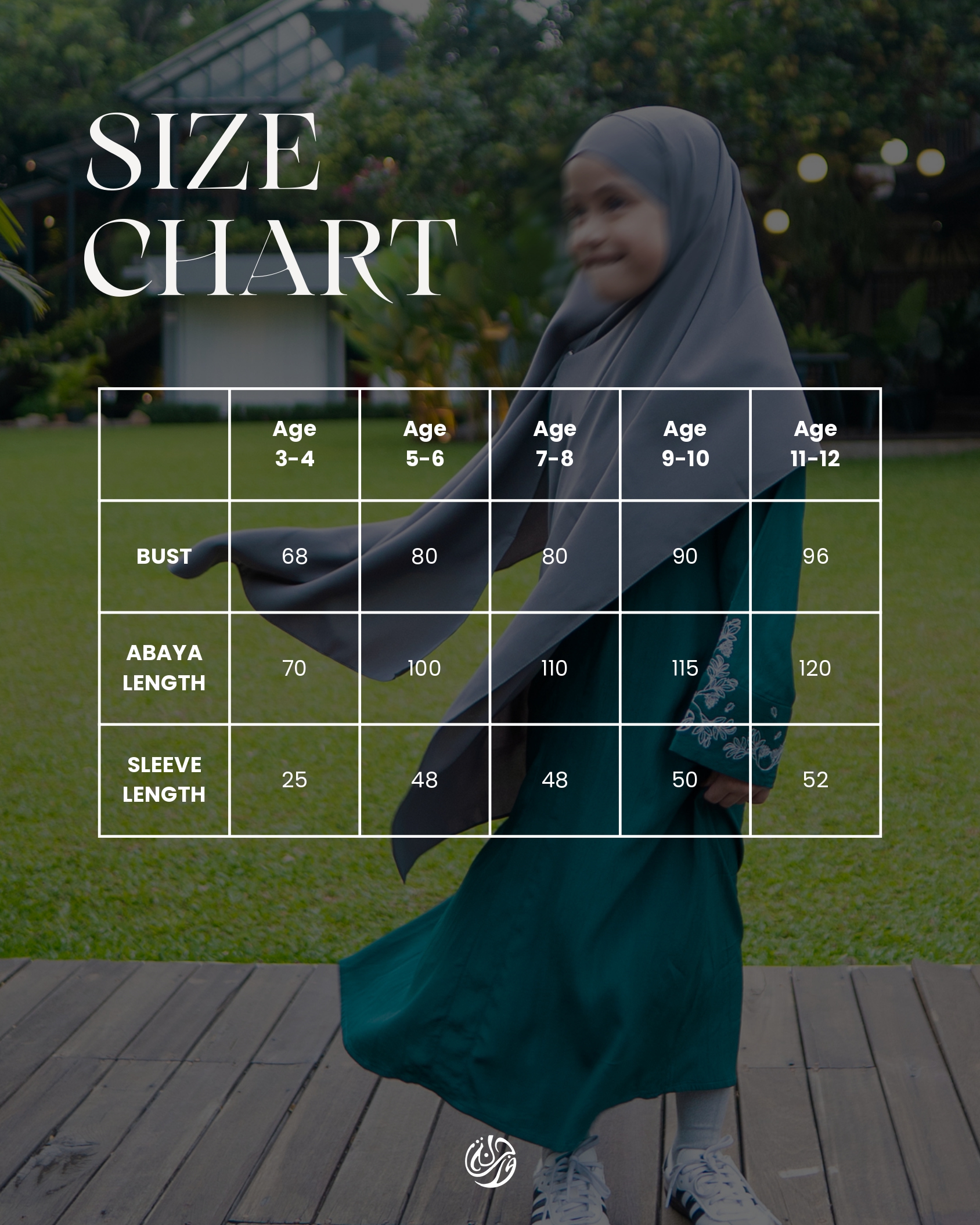 Size Guide Abaya Lyra